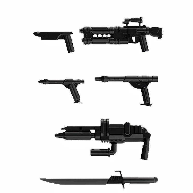 

MOC кирпичное оружие, мини-фигурки, звезда, клон, солдаты, строительные блоки, оружие Блоки для оружия, фигурки героев, игрушки для мужчин, пода...