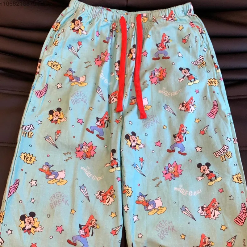 Милый Микки Дональд Дак с принтом Диснея весна и осень новые спальные брюки
