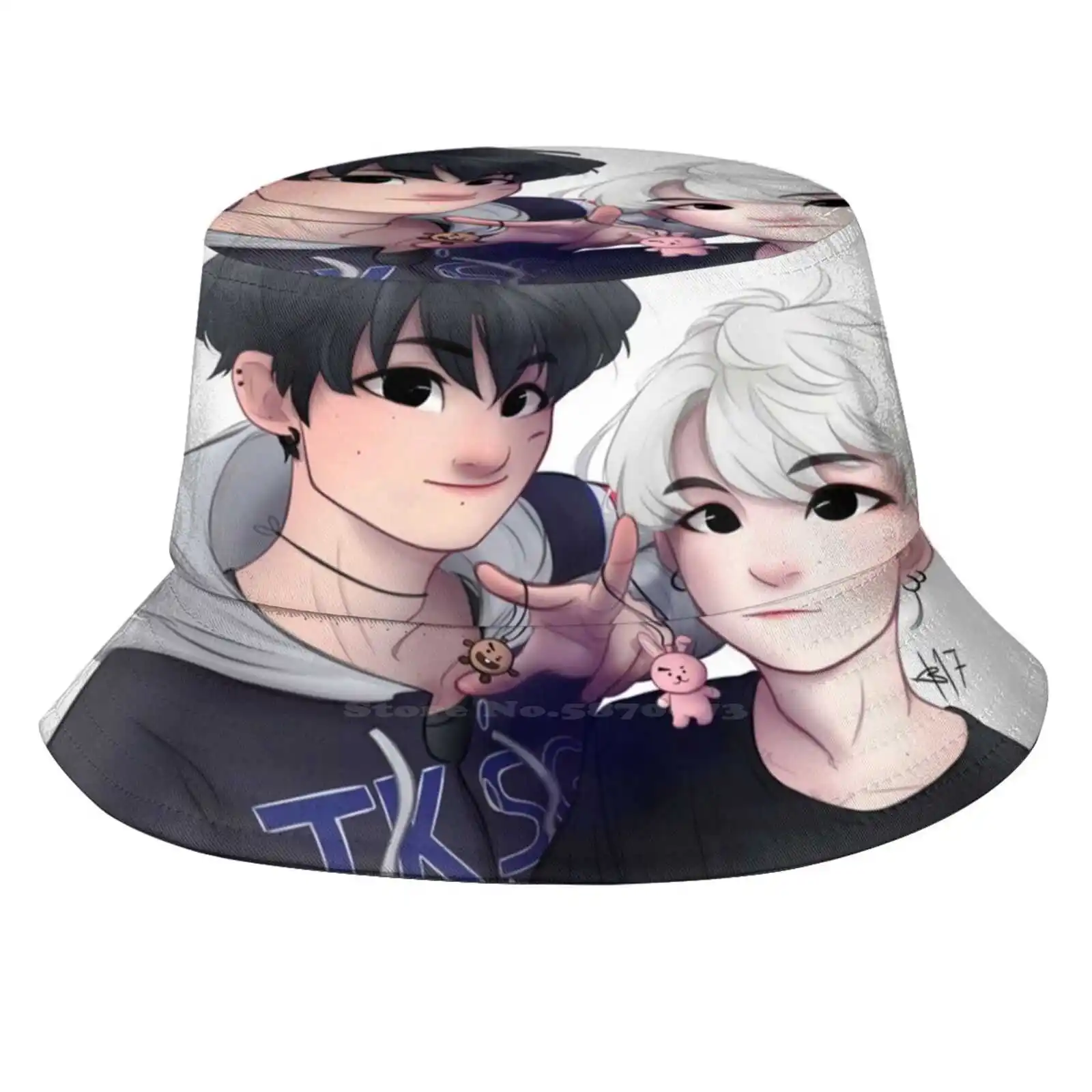 Шляпы унисекс Sugakookie : W кепки для рыбаков Sugakookie Yoonkook Yoongi Jk Jungkook Fanart Kpop Fanart