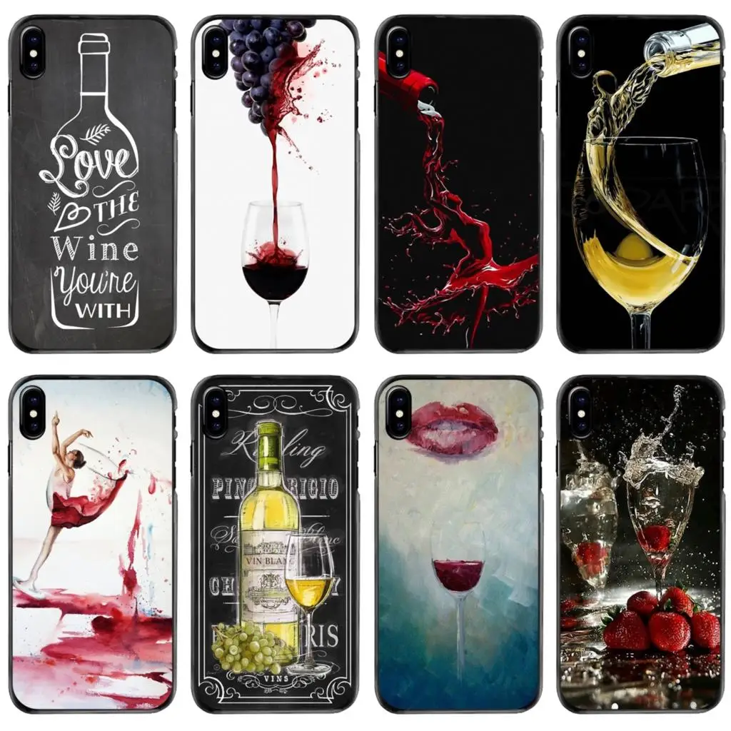 

Hard Phone Cover Case Wine Art For Apple iPhone 11 12 13 14 Pro MAX Mini 5 5S SE 6 6S 7 8 Plus 10 X XR XS