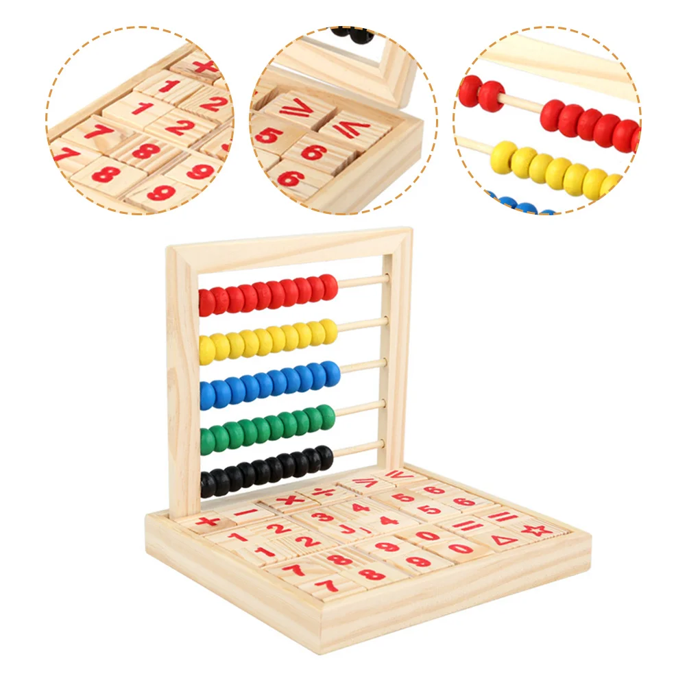 

1 set of Wooden Abacus Kids Learning Tool Early Educational Playthings