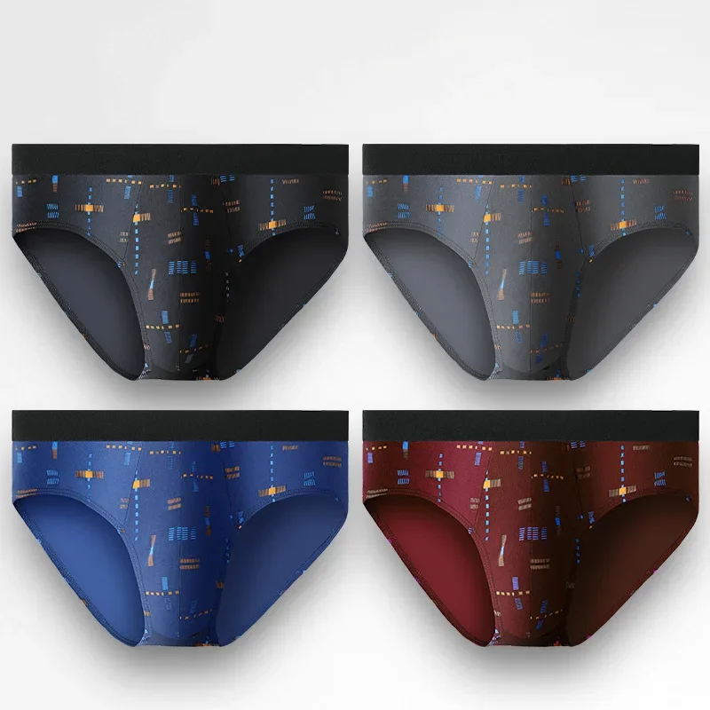 Нижнее белье мужское из дышащего хлопка спортивные трендовые штаны с принтом