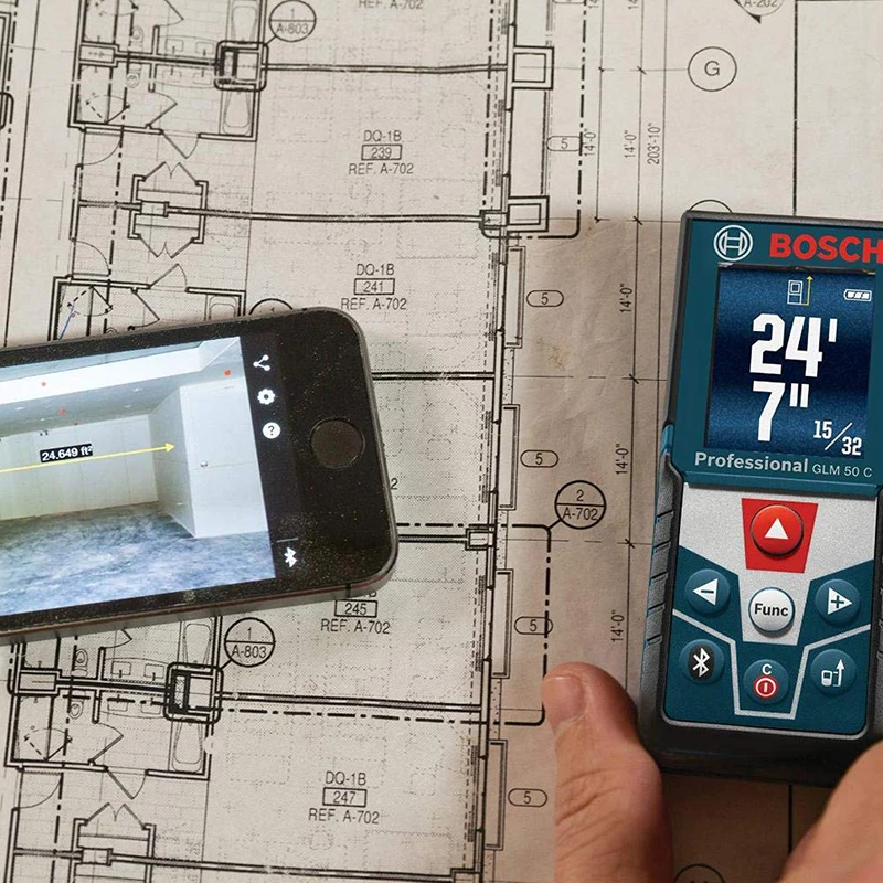 Дальномер лазерный Bosch GLM50C Bluetooth дальность 50 м