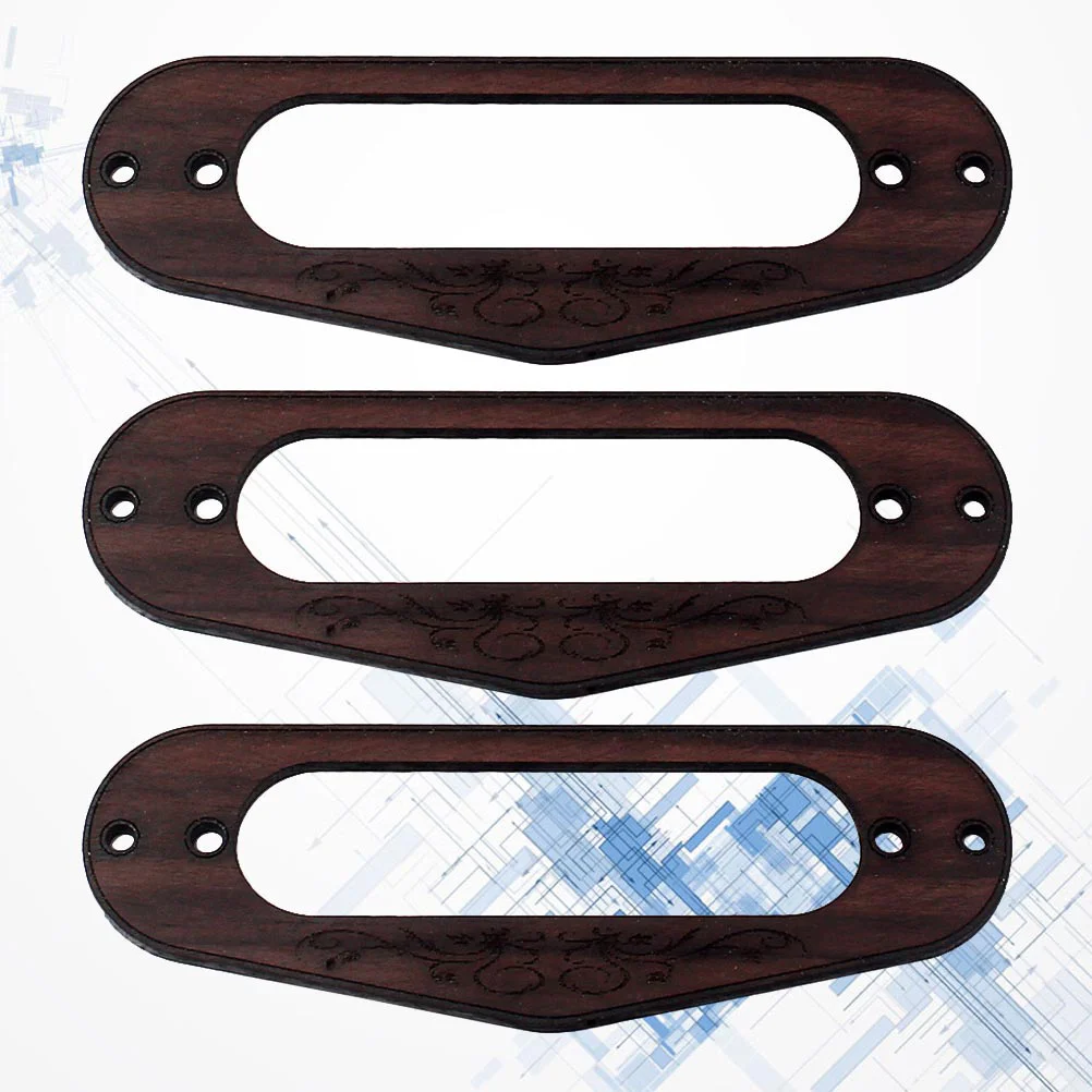 

3 Pcs Pickup Ring Mounting Guitar Frame The Electric Single Coil Humbucker Wooden