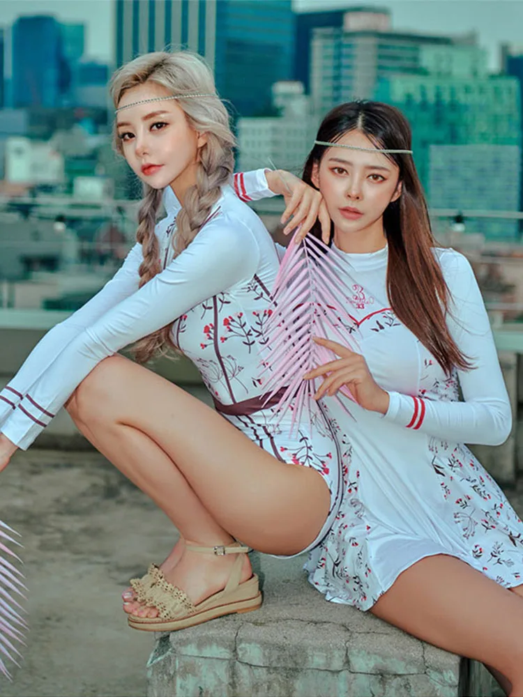 Женский спортивный купальник в Корейском стиле слитное боди с подкладкой