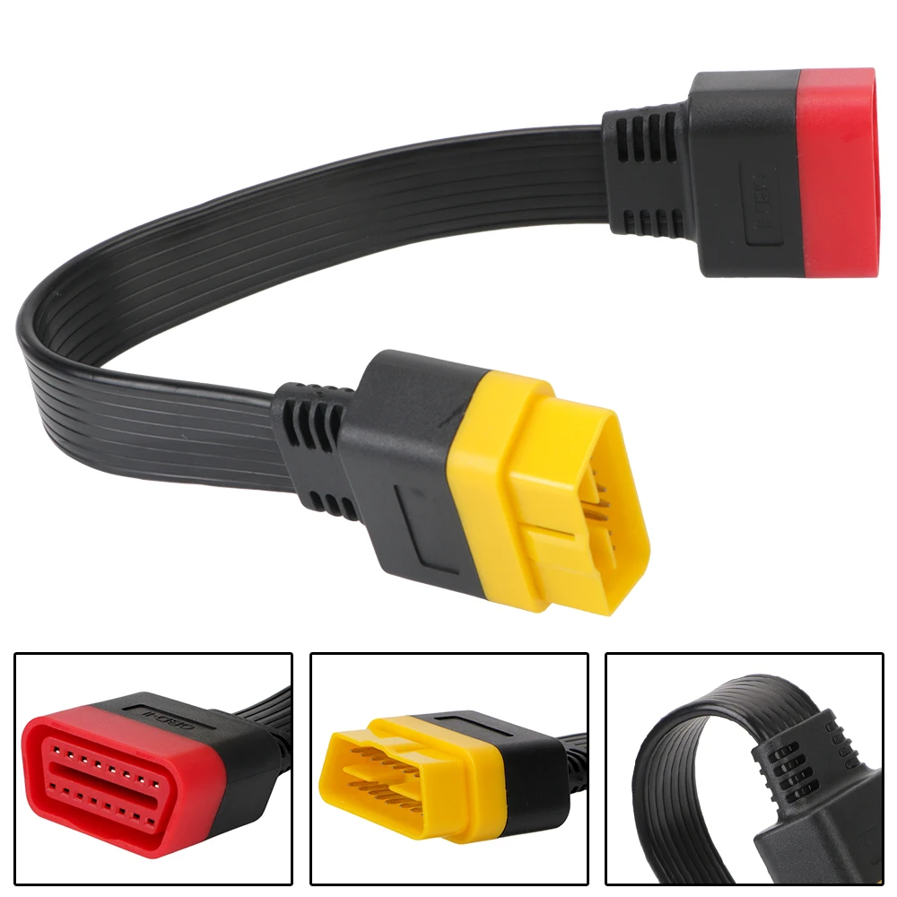 

OBD2 Scanner Extended Adapter ELM327 Car Diagnostic Connectors 16 PIN Male to Female 32cm OBDII Extension cable