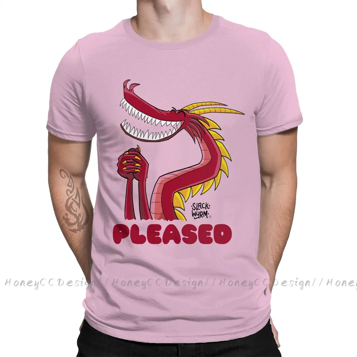 

Хлопковая футболка Slack Wyrm mai_happy Gretch с принтом, Мужская футболка, подарок