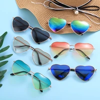 fancy dress uv 400 outdoor goggles vintage gradient heart shaped sunglasses sun glasses metal frame