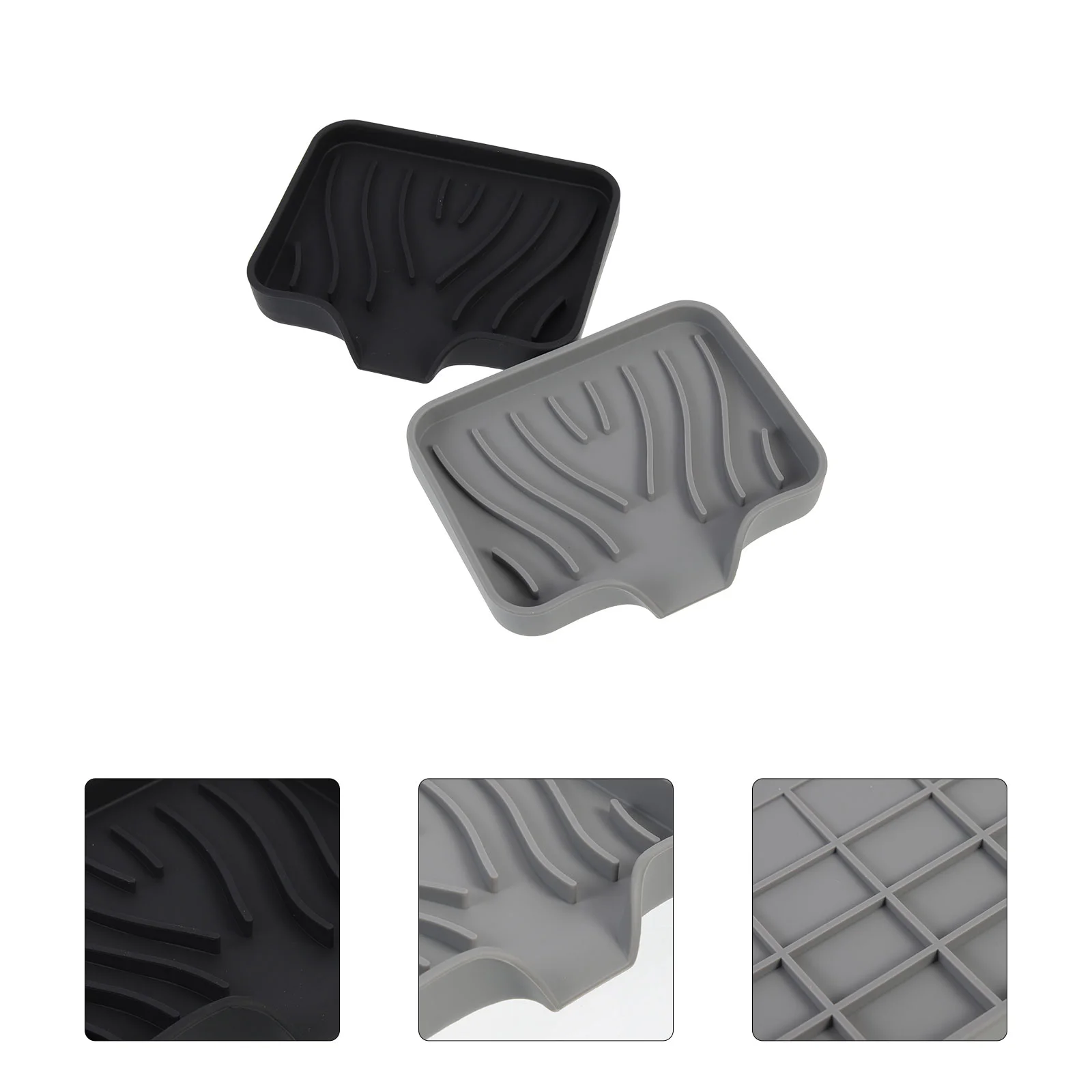 

Soap Dish Holder Tray Box Drain Draining Silicone Container Plate Organizer Storage Spout Case Rack Bathroomforsaver Drying