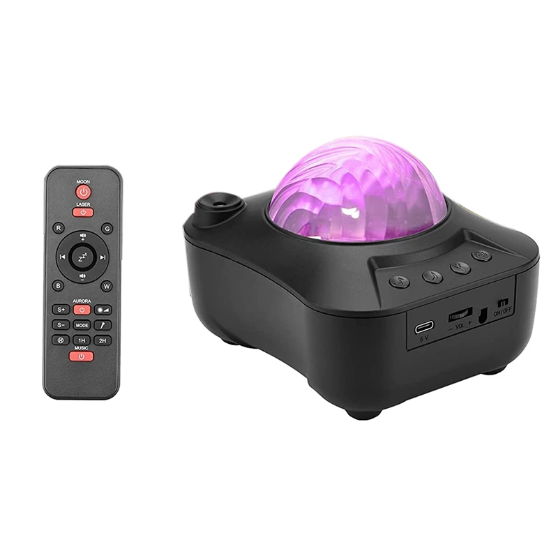 

Star Projector Night Light, Northern Aurora Star Galaxy Projector With Remote Control Timer, Bluetooth Speaker(Black)