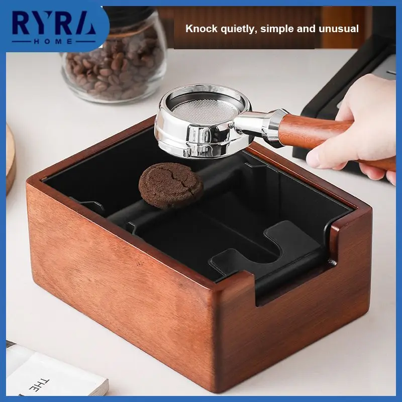 

Powder Pressing Seat Detachable Newest Coffee Slag Bucket Coffee Cracker Semi-automatic Wooden Slag Box Coffee Accessories 2023