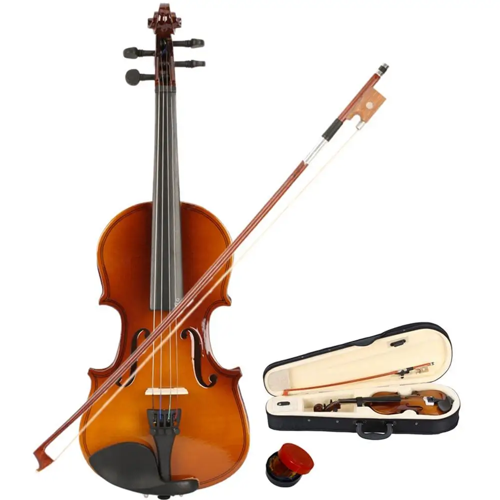 Gift for Christmas 1/8 with Case Bow Strings Rosin Shoulder Rest Bass Wood Violin for Beginner Students Kids Violin Dropshipping