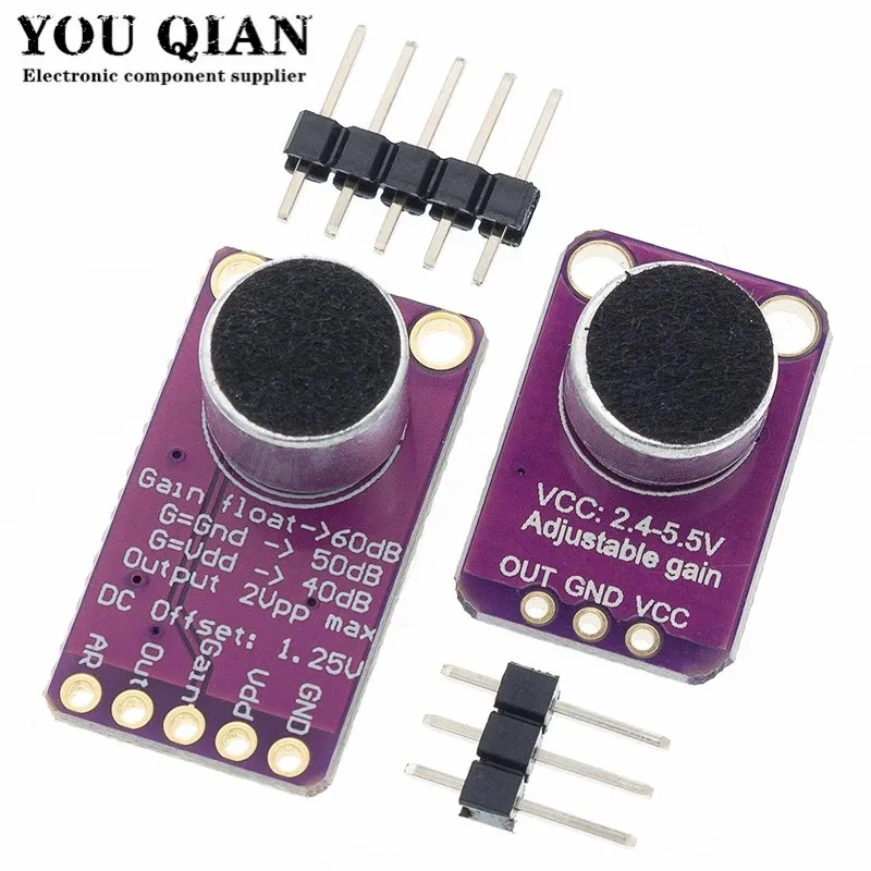 MAX9814, микрофон, системная плата, модуль датчика звука, автоматическое управление усилением, атака для Arduino MAX4466, печатная плата, комплект «сделай сам»