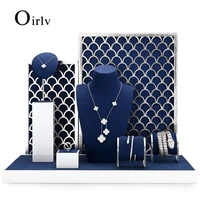 oirlv jewelry display set 9 piece mannequin necklace watch ring earrings stand jewelry storage rack decoration exquisite