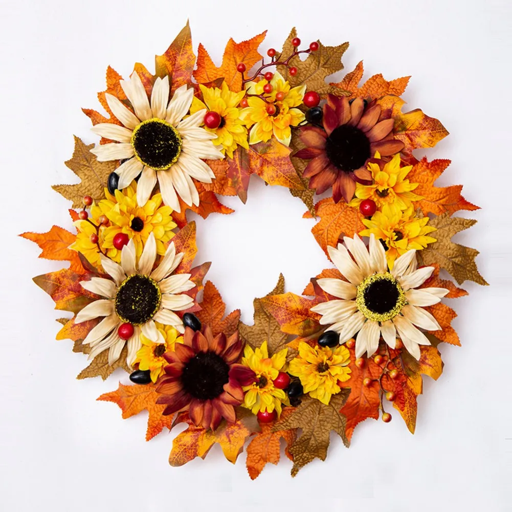 

Кольцо из ротанга с имитацией подсолнуха, 50 см