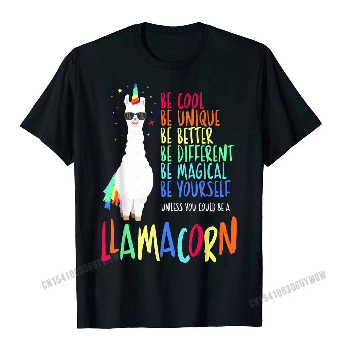 

Футболка мужская хлопковая в стиле Харадзюку с единорогом