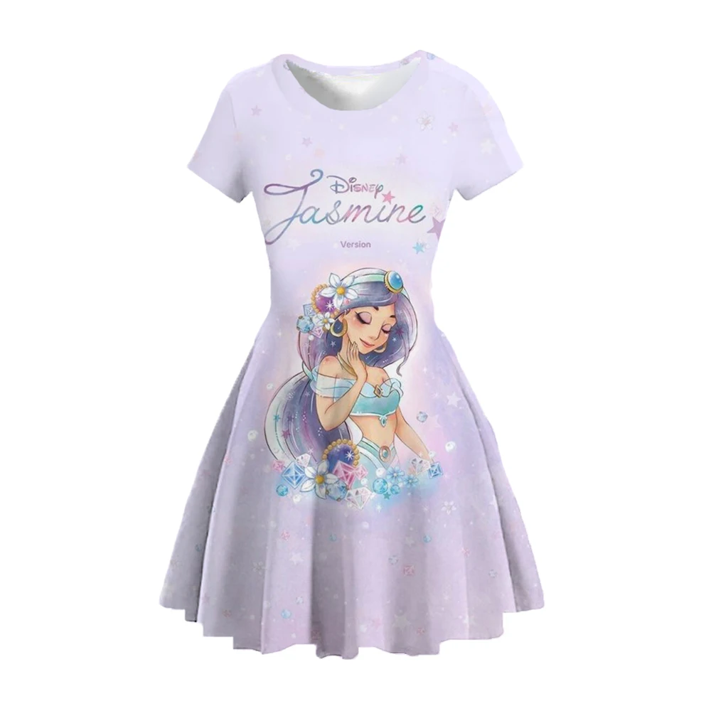 

Disney Aladdin Princess платье цвета жасмин для девочек красивые платья для вечеринки фантазийные костюмы для детей повседневные трапециевидные летние платья