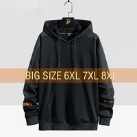 men hoodies 68 cotton sweatshirts 5xl 6xl 7xl 8xl plus size streetwear hooded sportswear male black 2020 spring autumn hip hop