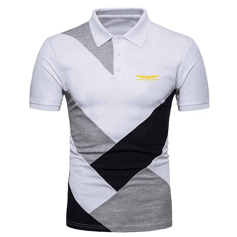 

2022 GOLDWING GL1800 Summer New Mens Business Polo Shirt Short Sleeve Section Print Breathable Tops