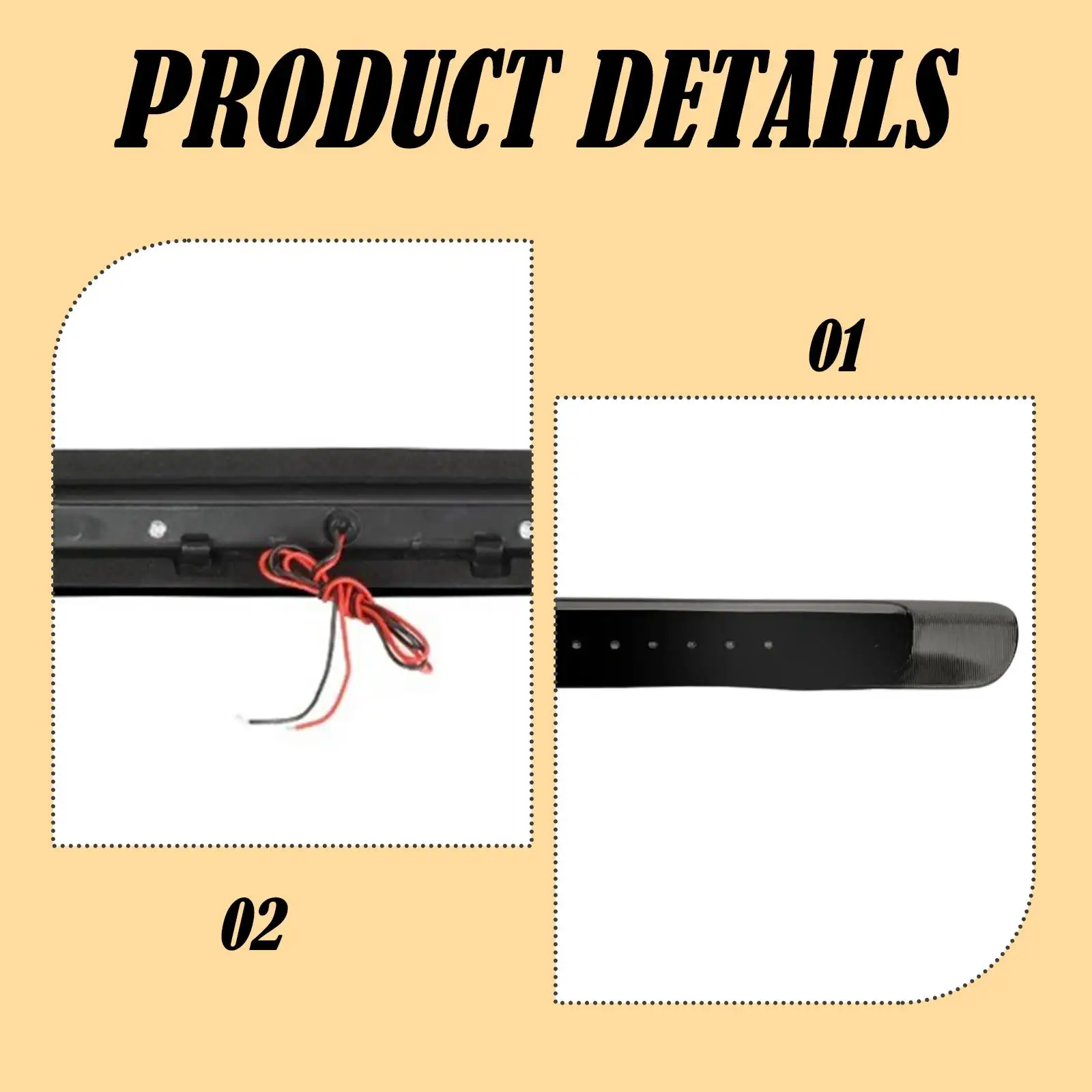 Фото Улучшенный задний светодиодный стоп-сигнал, дополнительный верхний стоп-фонарь, пластиковый блок задних фонарей для Toyota Land Cruiser LX470 81570-60062 №4