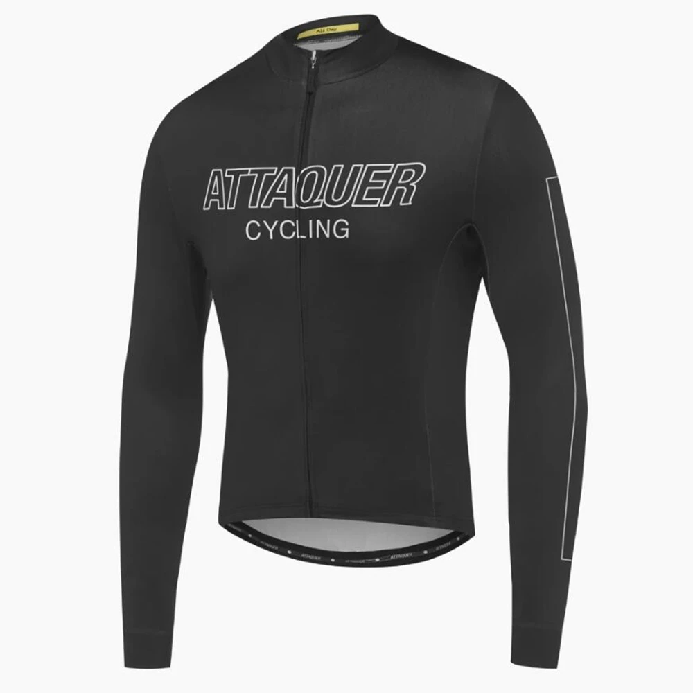 

New Attaquer Team Spring Autumn Long Sleeve Cycling Jersey 2021 Black MTB Cycling Wear Maillot Ciclista Manga Larga para hombre
