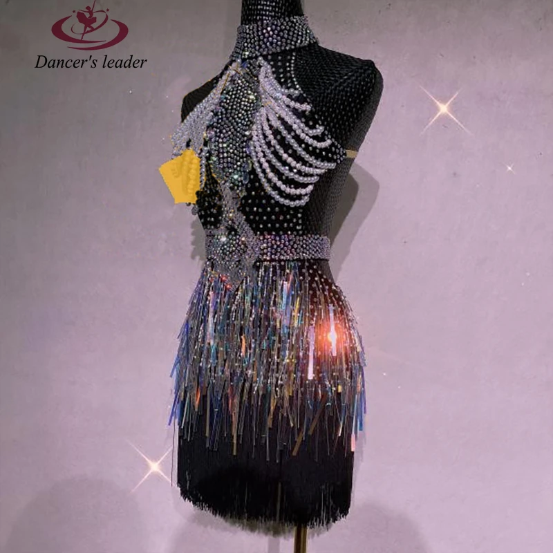 Женское платье для латиноамериканских танцев профессиональная одежда с