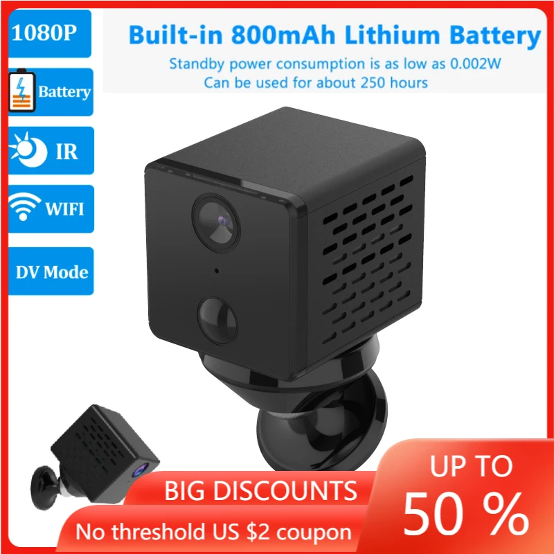 

Мини-камера видеонаблюдения Vstarcam CB73, 1080P, Wi-Fi, ИК