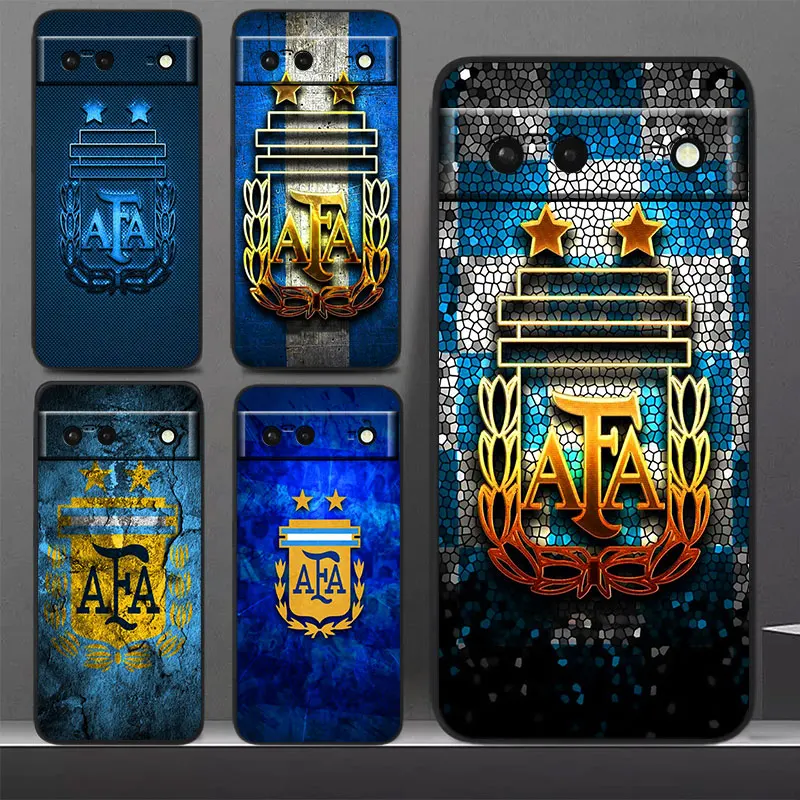 

Argentina blue and white Flag Phone Case For Google Pixel 7 Pro 6 Pro 6A 5A 5 4 4A XL 5G Black Soft Cover Fundas Cover
