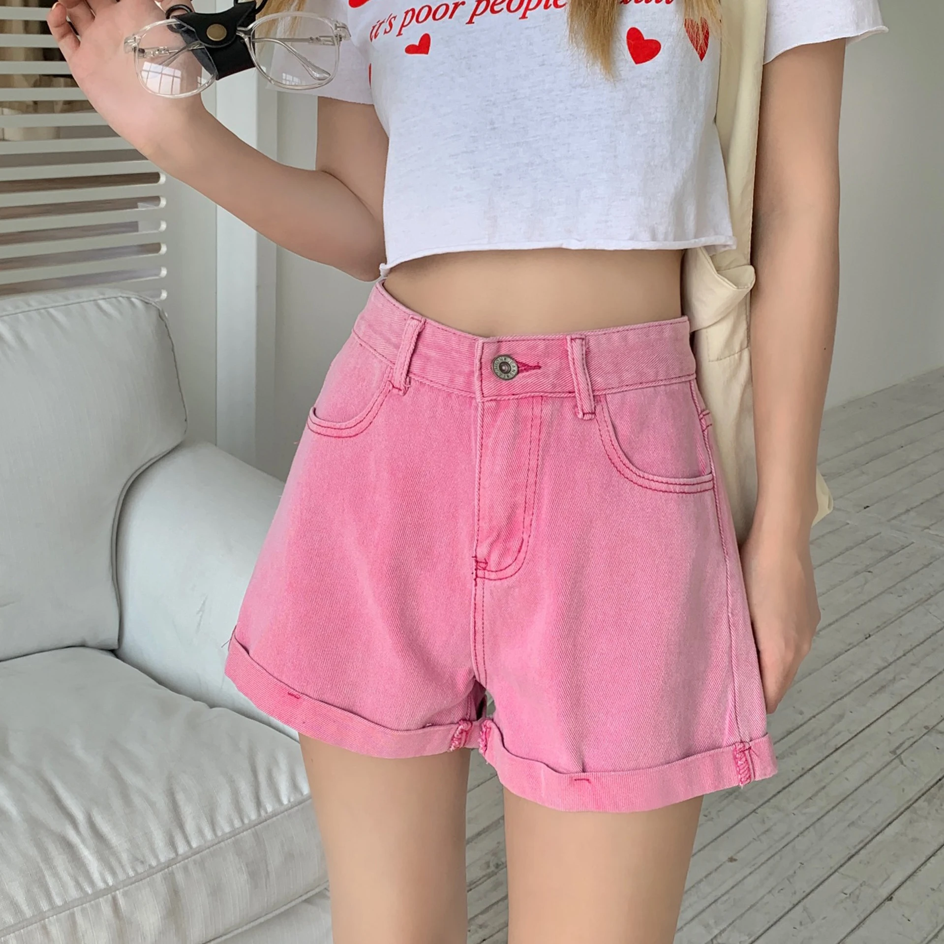 Shorts Women Denim Vintage Summer Basic Simple All-match Hot Sale High Waist Leisure Ladies Streetwear Chic Classic Ins