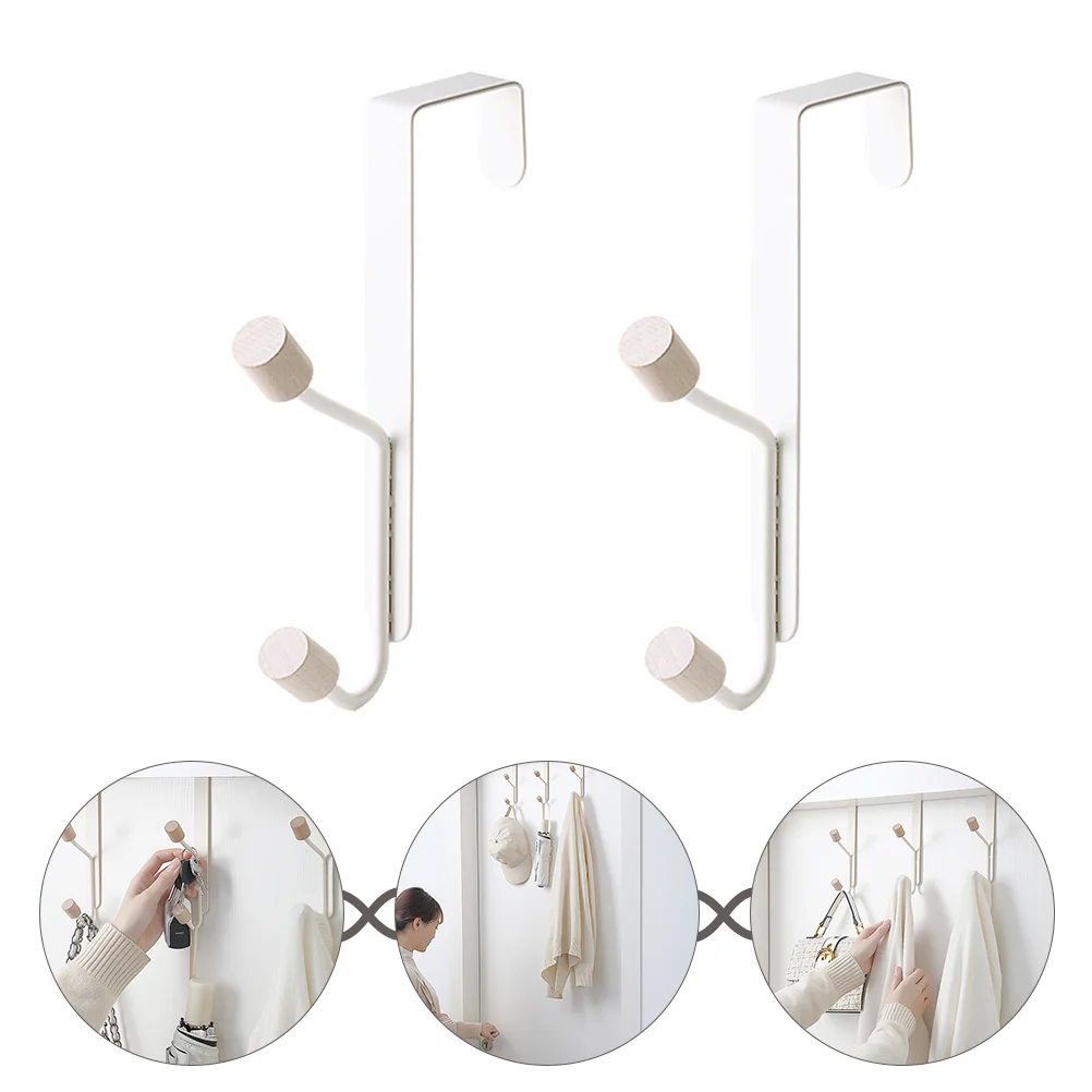 

2pcs Hanging Over Door Hooks Metal Over Door Hook Household Over Door Hanging Hooks