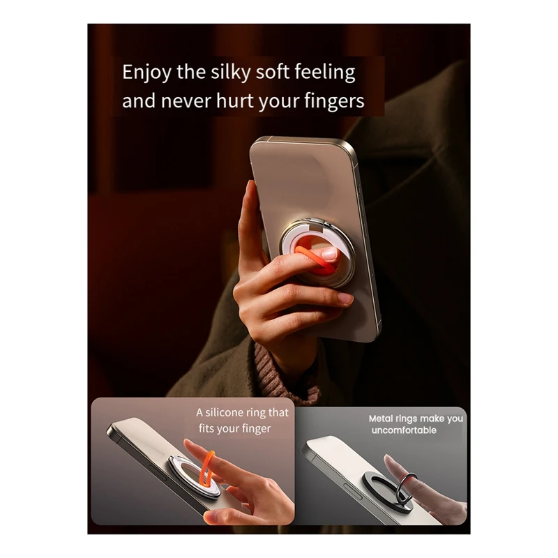 Joyroom Magnetic Ring Phone Holder Kickstand Silicone Grip Stand For Iphone 15 14 13 12 Pro Max