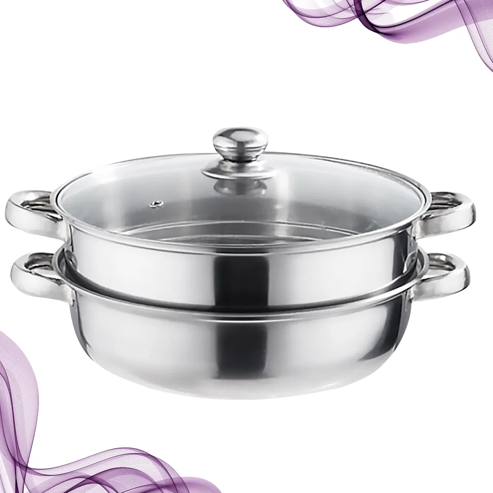 

Steamer Pot Cooking Steam Stainless Steel Cookware Steamers Boiler Vegetable Doublesoup Steaming Kierboiling Stockpot Layers