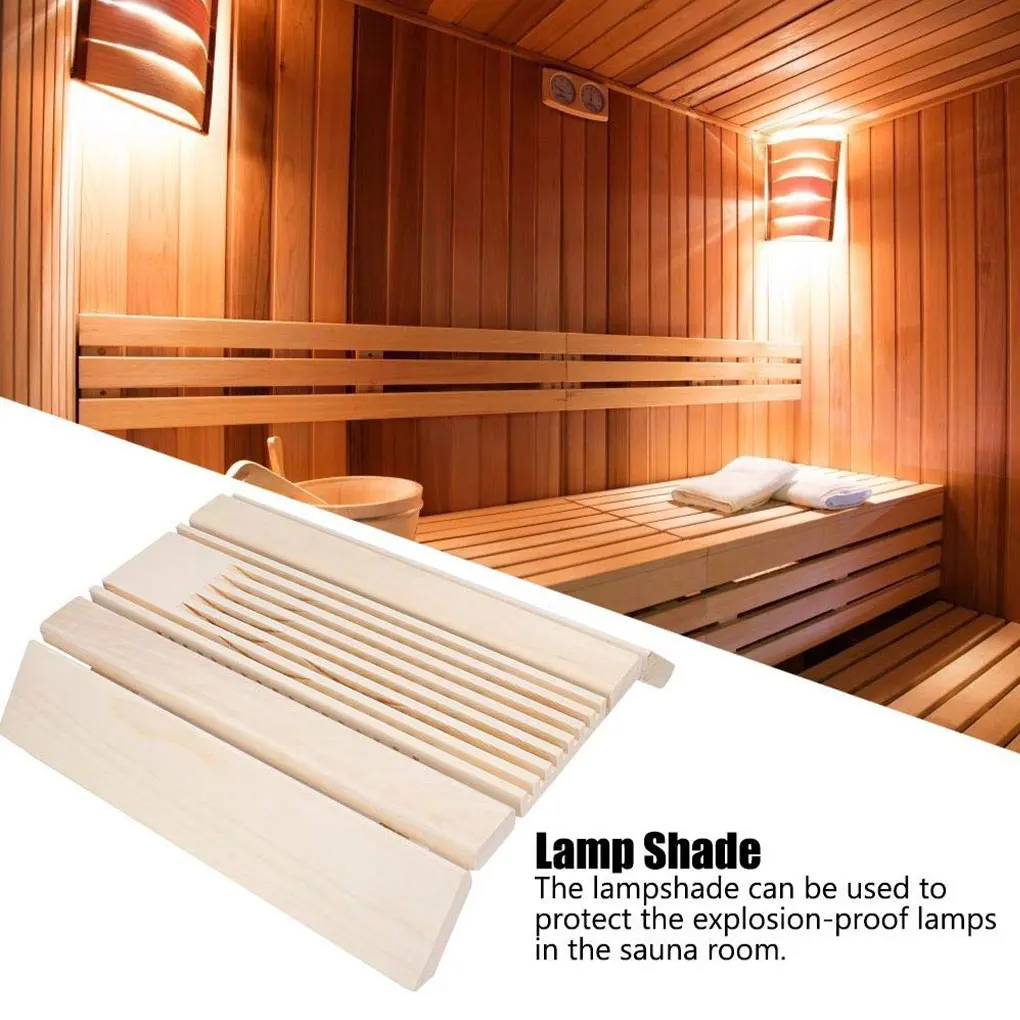 

Steam Room Supplies Gathering Function Electric Shook Wood Lampshades Light Protector Eye Protection Lamp Shade
