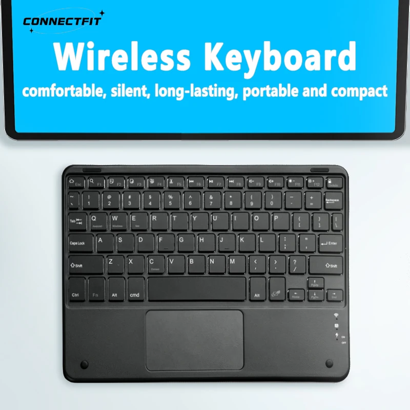 Беспроводная клавиатура с тачпадом ультратонкая мини-беспроводная