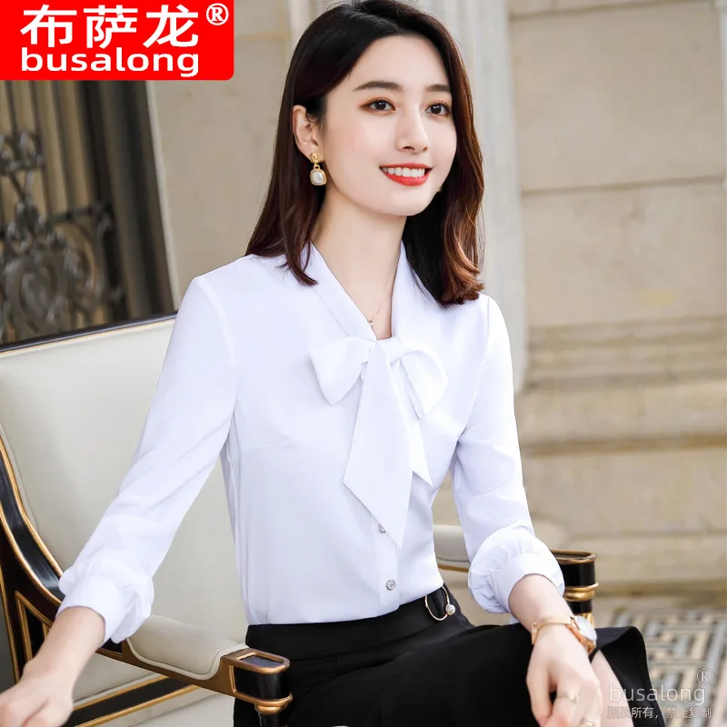 

Spring, Summer, Autumn and Winter Long-Sleeved Shirt Women's Business Suit Slim-Fitting Work Clothes Business Formal Wear Temper