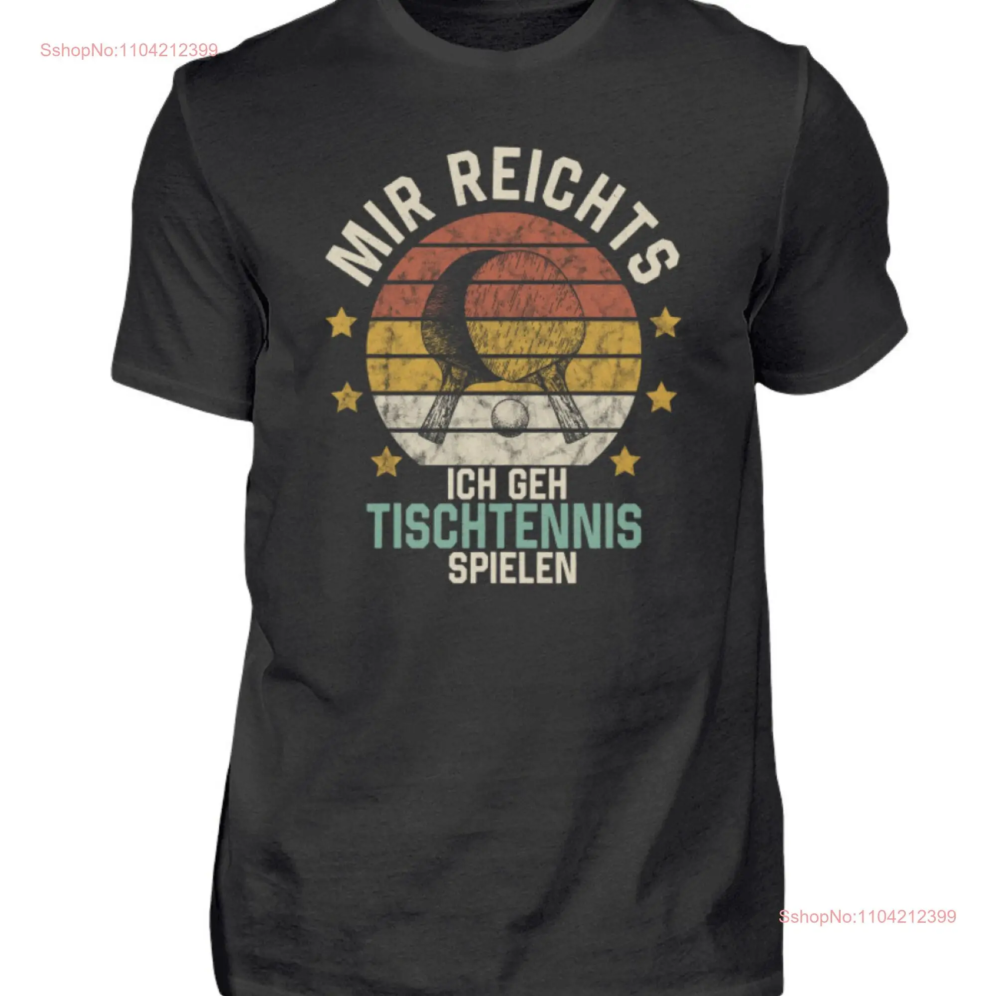 Ping Pong Table Tennis Retro Vintage T ShirT long or short sleeves
