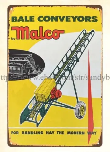 1962 Malco тюковые конвейеры фермерский дом металлический жестяной знак кухонный