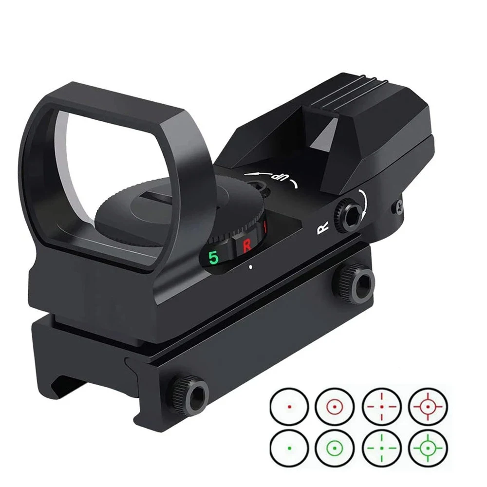 

11mm/20mm Rail Holographic Red Dot Sight 4 Reticle Tactical Scope Hunting Accessories Spotting Scope for Rifle Airsoft Shotting