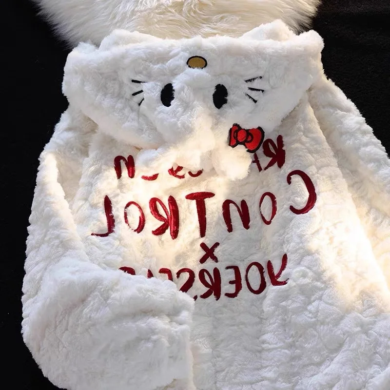 Хлопковое пальто с мехом ягненка милое женское зимнее новая свободная и плюшевая