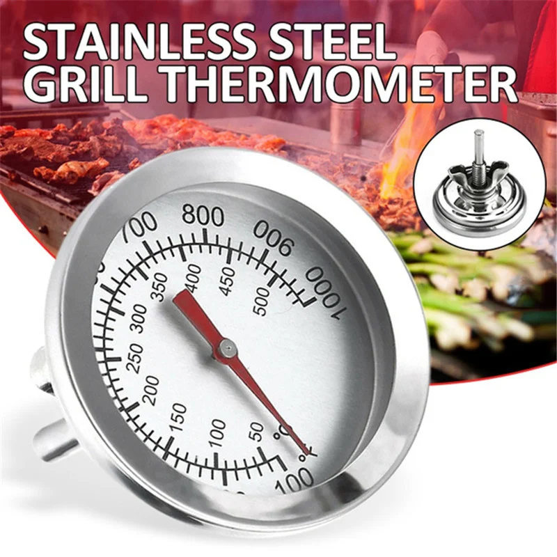 

Термометр из нержавеющей стали для барбекю, барбекю, гриля, 50-500 ℃