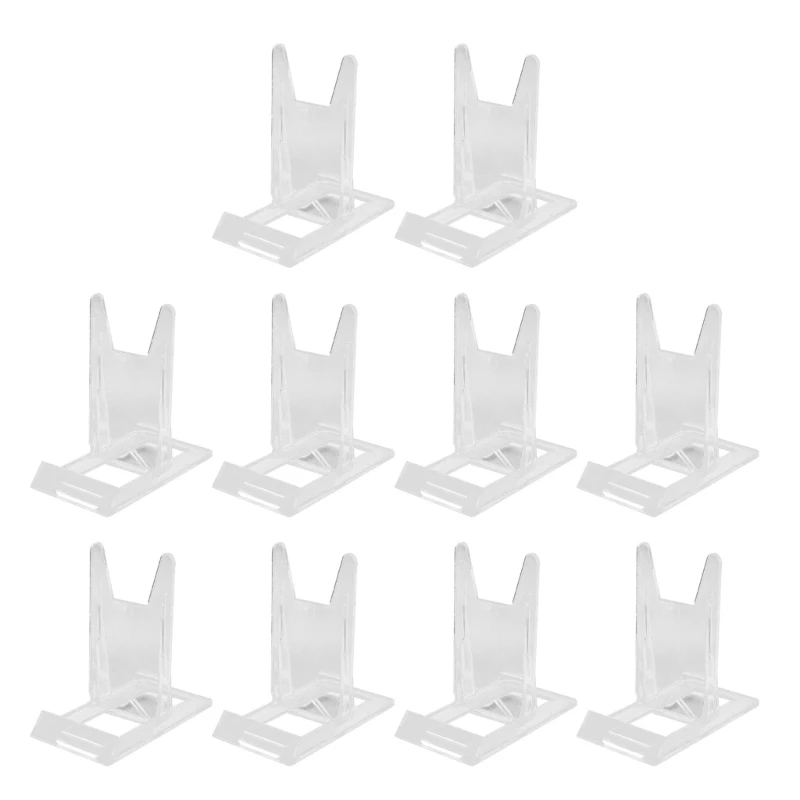 

10pcs Adjustable Acrylic Plate Stand Picture Display Holders Mini Easels Stands Photo Frames Rack Home Office Supplies