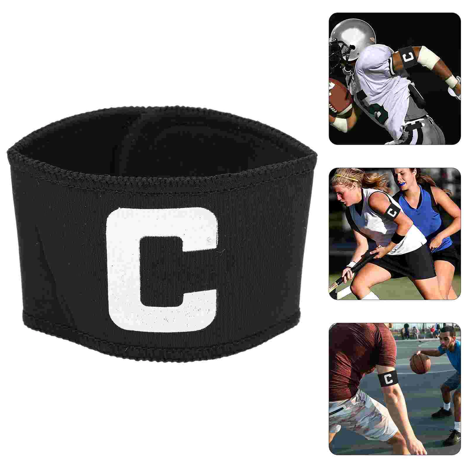 

3 Pcs Captain Armband C-mark Elastic Bracelets Portable Sports Leader Football Team Supplies Adjustable