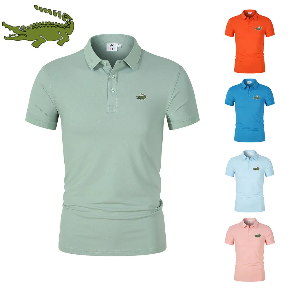 

2022 Men's Spring Summer Printed Cotton Polo Shirt New Business Leisure Men's Breathable Lapel Polo Shirt