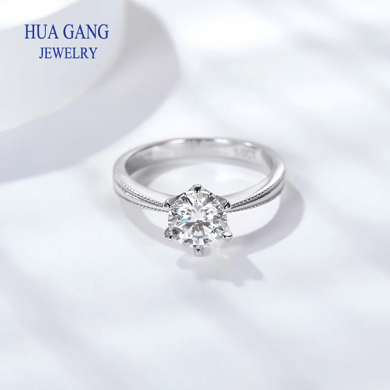 

3 Carat Moissanite Ring Wedding Ring Made with Sterling Silver Round Cut Gift for Wedding Engagement And Anniversary