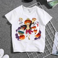 summer fashion childrens clothing anime peripheral one piece boys and girls t shirts comfortable casual short sleeves