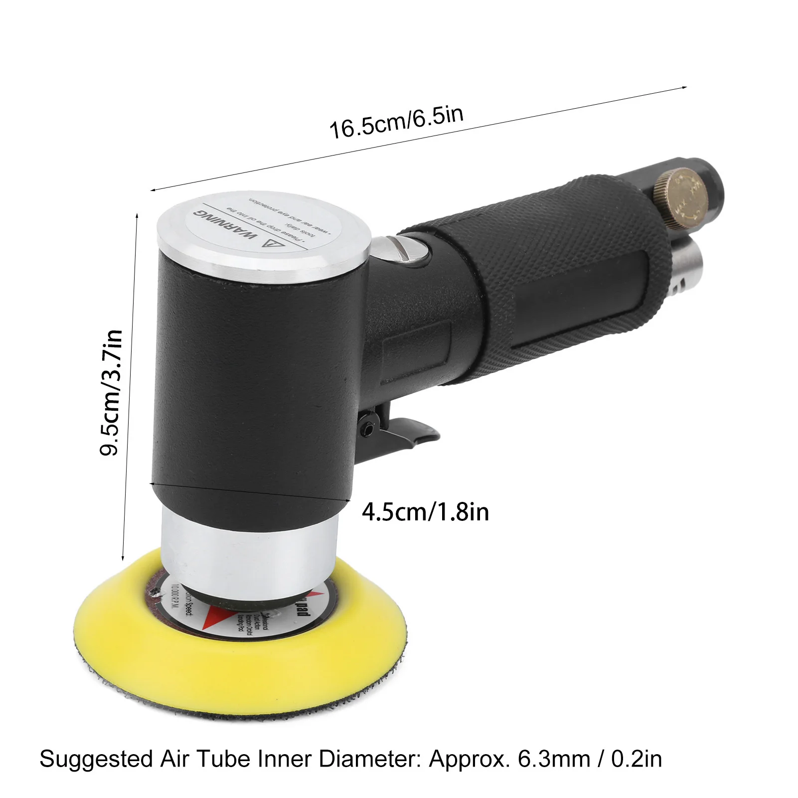 60шт Пневматическая шлифовальная машина Черная эксцентриковая пневматическая