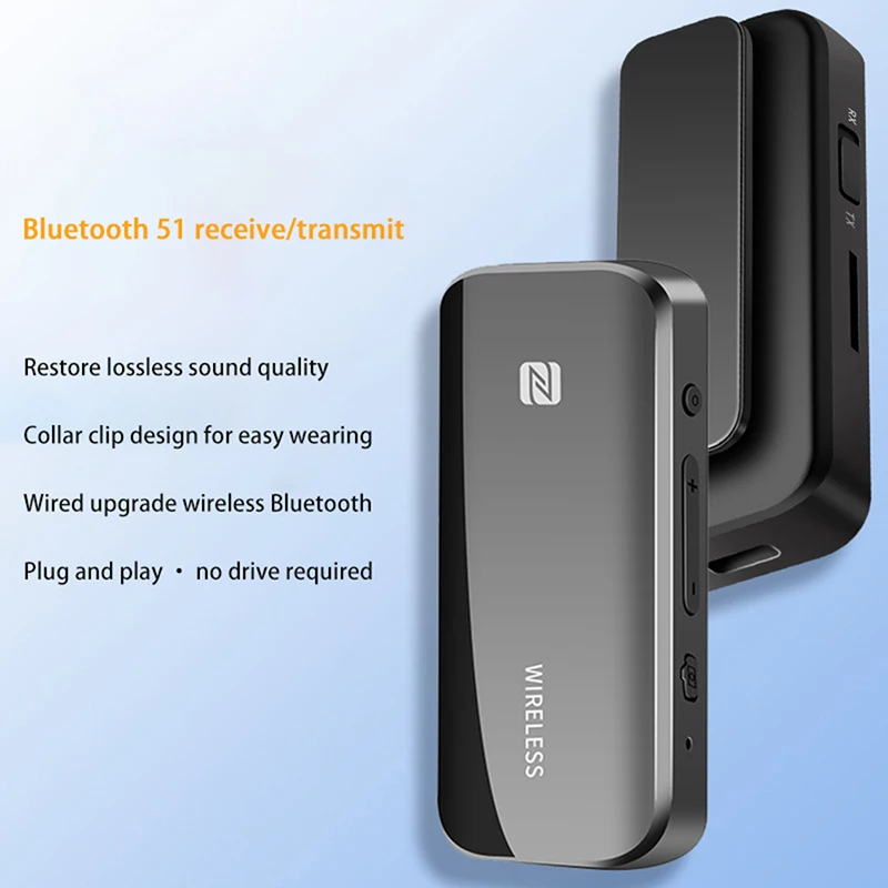 

Car Bluetooth 5.1 Stereo Audio Bluetooth Receiver Transmitter With NFC Handsfree Call Bluetooth Car Kit Type C Charging Handsfre