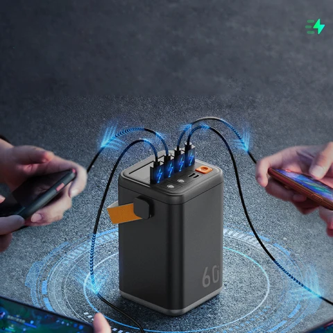 PURFIELD 60000 мАч Мощный внешний аккумулятор 45 Вт с быстрой зарядкой Портативное зарядное устройство Powerbank PD 30 Вт для iPhone Xiaomi