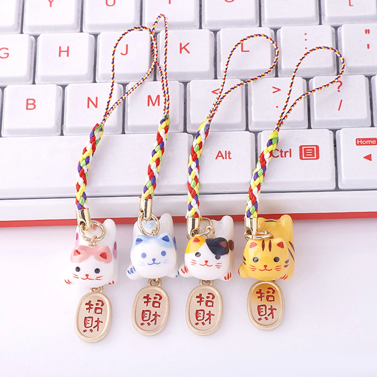 15x21mm Vertical Hole Lucky Cat Animal Anime Ceramic Beads For Jewelry Making DIY Bracelets Earrings Necklace Porcelain Bead