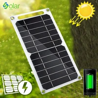 usb 5v 20w solar cells solar panel phone diy hiking camping charger home improvement monocrystalline silicon power bank solar